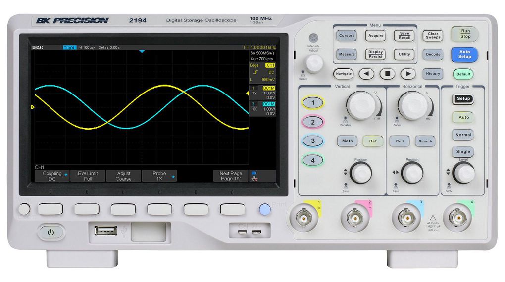 Oscilloscope DSO 4x 100MHz 1GSPS USB / LAN